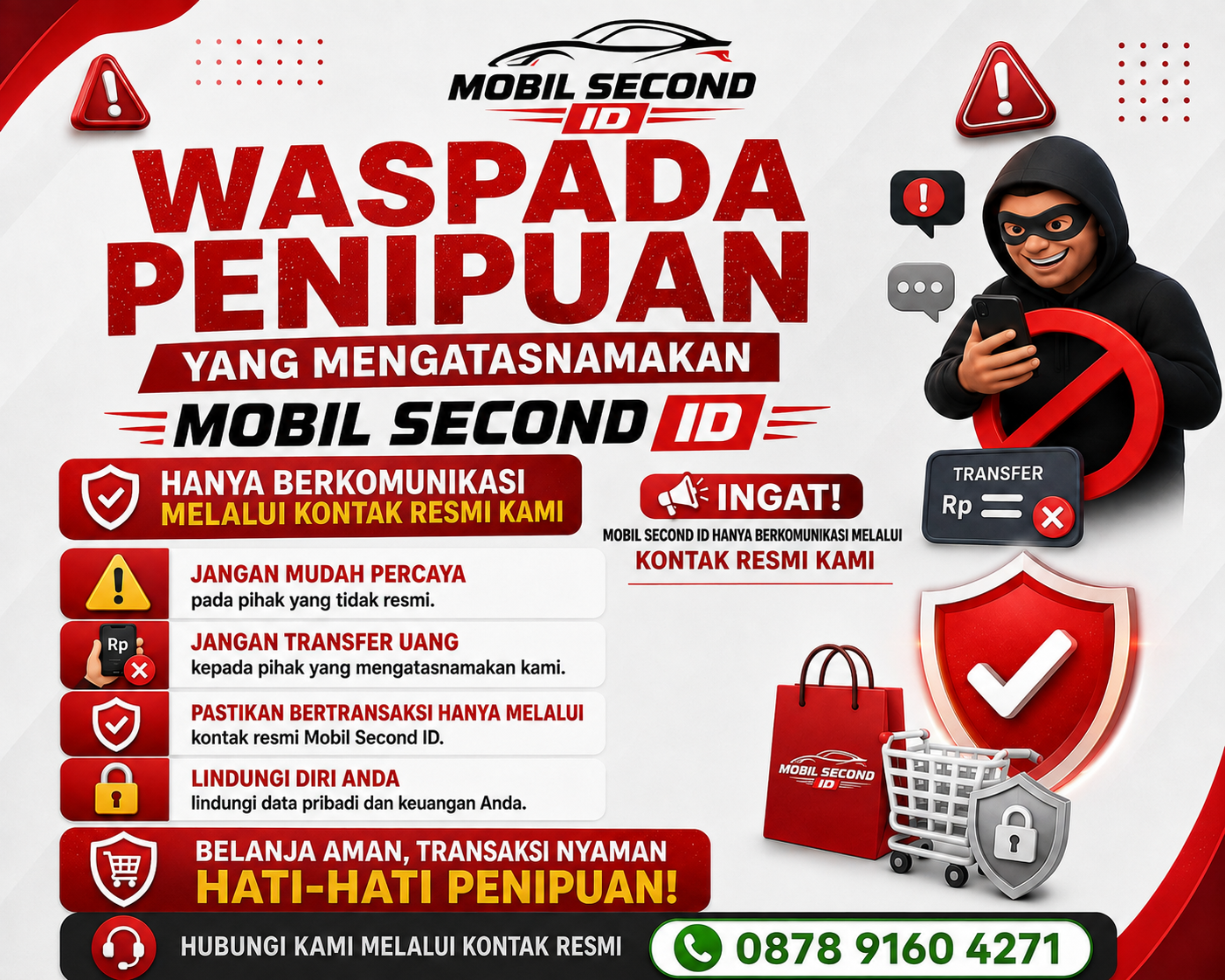 Waspada Penipuan MOBIL SECOND ID